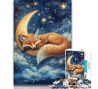 1000 Piece Jigsaw Puzzles for Adults Sleeping Fox 1000 Pieces for Adults,Family Educational Games Home Decoration Gift 50x75cm