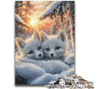 1000 Piece Jigsaw Puzzles for Adults Sleeping White Fox 1000 Pieces for Teenagers,Educational Games Home Decoration Birthday Present, Gifts, Wall Art (50x75cm)
