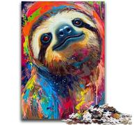1000 Piece Jigsaw Puzzles for Adults Sloth Colourful Learning Educational Toys Unique Home Decor And Gifts for 14+ 50x75cm