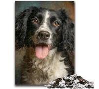 1000 Piece Jigsaw Puzzles for Adults Smiling Dog Educational Games Home Decoration Educational Game for Birthday, Chrismas 50x75cm