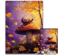 1000 Piece Jigsaw Puzzles for Adults Snail Mushroom Wooden Puzzles Decompressing Intellectual Educational Toy Good Gift for Adults Teenagers 50X75CM