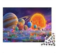 1000 Piece Jigsaw Puzzles for Adults Solar System | Eight Major Planets Jigsaw Puzzle for Adults Educational Games Family Decoration Wood Puzzle Multi Colour 1000pcs (75x50cm)