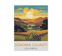 1000 Piece Jigsaw Puzzles for Adults，Sonoma County California，Classic Puzzle Difficult Puzzle Fun Creative DIY Toys Gifts for Girls and Boys, Family Games（50x70cm）-ED47