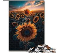 1000 Piece Jigsaw Puzzles for Adults Space Sunflower Jigsaw Puzzles Made of cardboard, Ideal for Office, Bedroom, Living Room Decor 1000pcs(26x38cm)