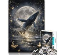 1000 Piece Jigsaw Puzzles for Adults Space Whale,Learning Educational Toys Family Games Enhance Love between Couples 38x26cm