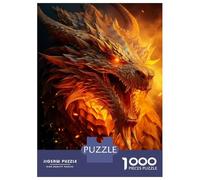 1000 Piece Jigsaw Puzzles for Adults Sparkling Fire Dragon Teenager Puzzles Toy Wall Decor Birthday Present Unique Gifts for Birthday And Christmas 52x38cm/1000pcs