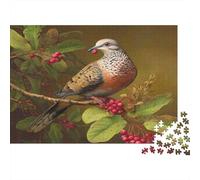 1000 Piece Jigsaw Puzzles for Adults Spotted Dove Eating Some Berries Jigsaw Puzzle Dove Wood Puzzle Challenging Game And Family Play Home Decoration Multi Colour 1000pcs (75x50cm)