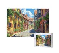 1000 Piece Jigsaw Puzzles for Adults Spring Jigsaw Comes with Packaging Box and Reference Pictures, Fun and Joyful Family Entertainment Games, Challenging Adult Puzzles Gifts Home Decor Street M-736