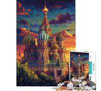 1000 Piece Jigsaw Puzzles for Adults St. Basil's Splendor Family Games for Educational Game Challenge Toy Secret Santa Gifts Enhance Memory (size 38x52cm)