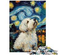 1000 Piece Jigsaw Puzzles for Adults Starry Night Dog Hands-on Game Birthday Present Anti-Stress Toys Train Your Brain And Hands Size 38x52cm