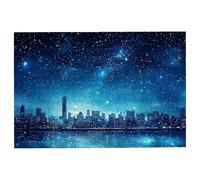 1000 Piece Jigsaw Puzzles for Adults, Starry Night Jigsaw Puzzles for Adults 1000 Piece, City Puzzle Challenging Game for the Whole Families, Classic Wooden Jigsaws Suitable for Decor, Gifts -3737