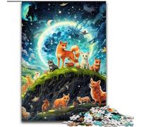 1000 Piece Jigsaw Puzzles for Adults Starry Sky Foxs Jigsaw Puzzles for Adults size 50x75cm Family Interactive Game, Craft Gift with Colorful Artwork