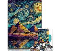 1000 Piece Jigsaw Puzzles for Adults Starry Sky Pyramid Puzzles for Adults,with Matching Poster And Trivia Sheet for Ages 14+ (size 75x50cm)