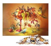 1000 Piece Jigsaw Puzzles for Adults Still Life with Parrots Square Jigsaw Puzzles for Adults & Woodenboard Puzzles Educational Puzzle Family Game 1000pcs (75x50cm)