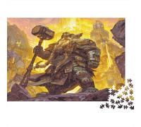 1000 Piece Jigsaw Puzzles for Adults Stoic Dwarf Leader Jigsaw Puzzle Dwarf Warrior Great Gift for Adults Educational Games Wood Puzzle Home Decoration Therapeutic Fun 1000pcs (75x50cm)
