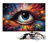 1000 Piece Jigsaw Puzzles for Adults Strange Colored Eyes Jigsaw for Gifts Family Game Stress Reliever Difficult Challenge Puzzle 1000pcs(38x26cm)