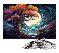 1000 Piece Jigsaw Puzzles for Adults Strange Colorful Night Jigsaw Puzzle Artwork for Teenager Age 14 Years Up 1000pcs(38x26cm)