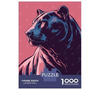 1000 Piece Jigsaw Puzzles for Adults Stylized Panther Portrait Adult Jigsaw Puzzle Toy Wall Decor Wall Decoration Unique Gifts for Birthday And Christmas 38x26cm/1000pcs