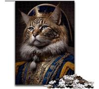 1000 Piece Jigsaw Puzzles for Adults Sun King Cat Impossible Jigsaw Puzzles for Adults size 26x38cm DIY Decoration, Brain Challenge, for Adult, Family