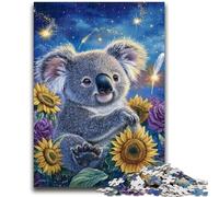 1000 Piece Jigsaw Puzzles for Adults Sunflower Koala Game Toys Every Piece Is Unique - Challenging Family Fun Game 26x38cm
