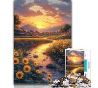 1000 Piece Jigsaw Puzzles for Adults Sunflower Landscape 1000 Pieces for Teenagers,Educational Games Home Decoration Birthday Present, Gifts, Wall Art 50x75cm