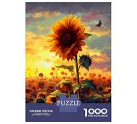 1000 Piece Jigsaw Puzzles for Adults Sunflower Painting Monarch Puzzles for Adults Relaxing Games A Work of Art Difficult And Challenge 38x26cm/1000pcs