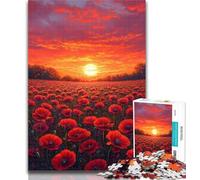 1000 Piece Jigsaw Puzzles for Adults Sunflowers in The Sunset Teenager Jigsaw,Birthday Present, Gifts, Wall Art for Age 14 Years Up 26x38cm