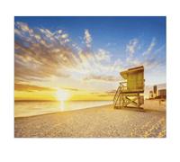 1000 Piece Jigsaw Puzzles for Adults，Sunrise at South Beach, Miami, Florida，Jigsaw Puzzle Adult Paper Puzzles Family Entertainment Toys（38x26cm）-V58