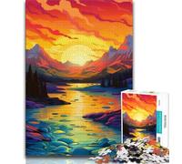 1000 Piece Jigsaw Puzzles for Adults Sunrise with Water 1000 Piece Puzzle,is Ideal As Gifts for The Whole Family Suitable for And 14 38x26cm