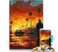 1000 Piece Jigsaw Puzzles for Adults Sunset Drive Art Staycation: Zeit totschlagen Tolle Geschenke und Spielzeuge38x26cm
