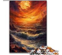 1000 Piece Jigsaw Puzzles for Adults Sunset over The Sea Jigsaw Puzzle Made of Wood,Toys Gift Educational Intellectual Decompressing Fun Family Game 1000pcs(50x75cm)