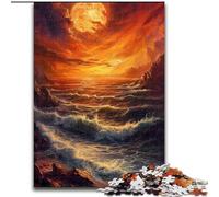 1000 Piece Jigsaw Puzzles for Adults Sunset over The Sea Puzzle Ideal for Lover, Perfect Christmas, New Year, Valentine's Gift (size : 26x38cm)