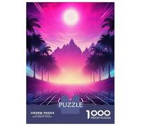 1000 Piece Jigsaw Puzzles for Adults Synthwave Sunset Whispers Jigsaws for Adults Brain Teaser Game Stress Reliever for Is Ideal As A Gift 38x26cm/1000pcs
