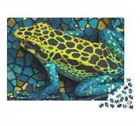 1000 Piece Jigsaw Puzzles for Adults Teal Poison Dart Frog Jigsaw Puzzle Frog Wood Puzzle Challenging Game And Family Play Home Decoration Multi Colour 1000pcs (75x50cm)
