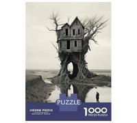 1000 Piece Jigsaw Puzzles for Adults Teenagers Abandoned Treehouse in The Desert Jigsaw for Adults Relax Games Home Decoration Unique Gifts for Birthday And Christmas 52x38cm/1000pcs