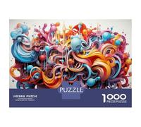 1000 Piece Jigsaw Puzzles for Adults Teenagers Abstract Graffiti Artwork Puzzles for Adults Family Game Home Decoration Birthday And Unique Gifts 38x26cm/1000pcs