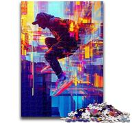 1000 Piece Jigsaw Puzzles for Adults Teenagers Abstract Parkour Learning Educational Impossible Game Birthday Gift 50x75cm