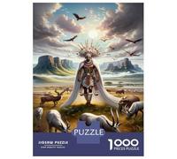1000 Piece Jigsaw Puzzles for Adults Teenagers African Queen with Animals Jigsaw Family Game Difficult Challenge Difficult And Challenge 38x26cm/1000pcs