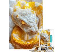 1000 Piece Jigsaw Puzzles for Adults Teenagers Albino Python Puzzle for Adults Family Game Difficult Hard for Is Ideal As A Gifts (Size 38x52cm)