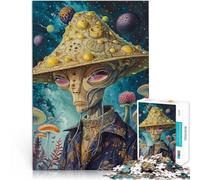 1000 Piece Jigsaw Puzzles for Adults teenagers Alien Art Made of wood Suitable for people aged 14 and above Assembling the model Gift Toys 。size：50x75cm/19.68x29.52inch
