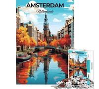 1000 Piece Jigsaw Puzzles for Adults Teenagers Amsterdam Netherlands Toys Educational Games Hands-on Game For Family Fun Secret Santa Gifts (size 38x26cm)