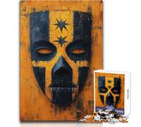 1000 Piece Jigsaw Puzzles for Adults Teenagers Ancient Warrior Mask Educational Games Analysis And Logic Art Work Gift Size 38x52cm
