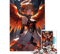 1000 Piece Jigsaw Puzzles for Adults Teenagers Angel with Fiery Wings Help The Brain Exercise Presents for Women Brain Teaser Game for Ages 14 And over (50x75cm)