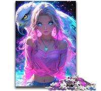 1000 Piece Jigsaw Puzzles for Adults Teenagers Anime Girl with Eagle Learning Educational Impossible Game Birthday Gift 50x75cm