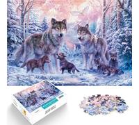1000 piece jigsaw puzzles for adults & teenagers Arctic Wolf Made of cardboard Suitable for ages 14 and up unique challenge game Family Games Christmas Birthday Gifts 。size：26x38cm/10.24x14.96inch