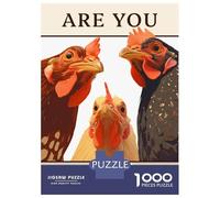 1000 Piece Jigsaw Puzzles for Adults Teenagers Are You Pooping - Chickens Jigsaw Puzzle Fun Games Difficult Challenge Parent-child Interaction 70x50cm/1000pcs