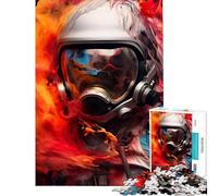 1000 Piece Jigsaw Puzzles for Adults Teenagers Astronaut Flames Abstract Help The Brain Exercise Presents for Women Brain Teaser Game for Ages 14 And over (50x75cm)