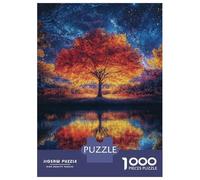 1000 Piece Jigsaw Puzzles for Adults Teenagers Autumn Tree Under Starry Sky Jigsaws for Adults Fun Games For Family Fun Birthday And Unique Gifts 38x26cm/1000pcs