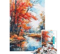 1000 Piece Jigsaw Puzzles for Adults Teenagers Autumnal River Whispers Adult Jigsaw Puzzle Toy Wall Decor But Fun And Humorous Birthday And Unique Gifts (Size 50x75cm)