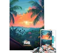 1000 Piece Jigsaw Puzzles for Adults Teenagers Bali Indonesia Tropical Landscape Illustration Toys Educational Games Hands-on Game For Family Fun Secret Santa Gifts (size 50x75cm)
